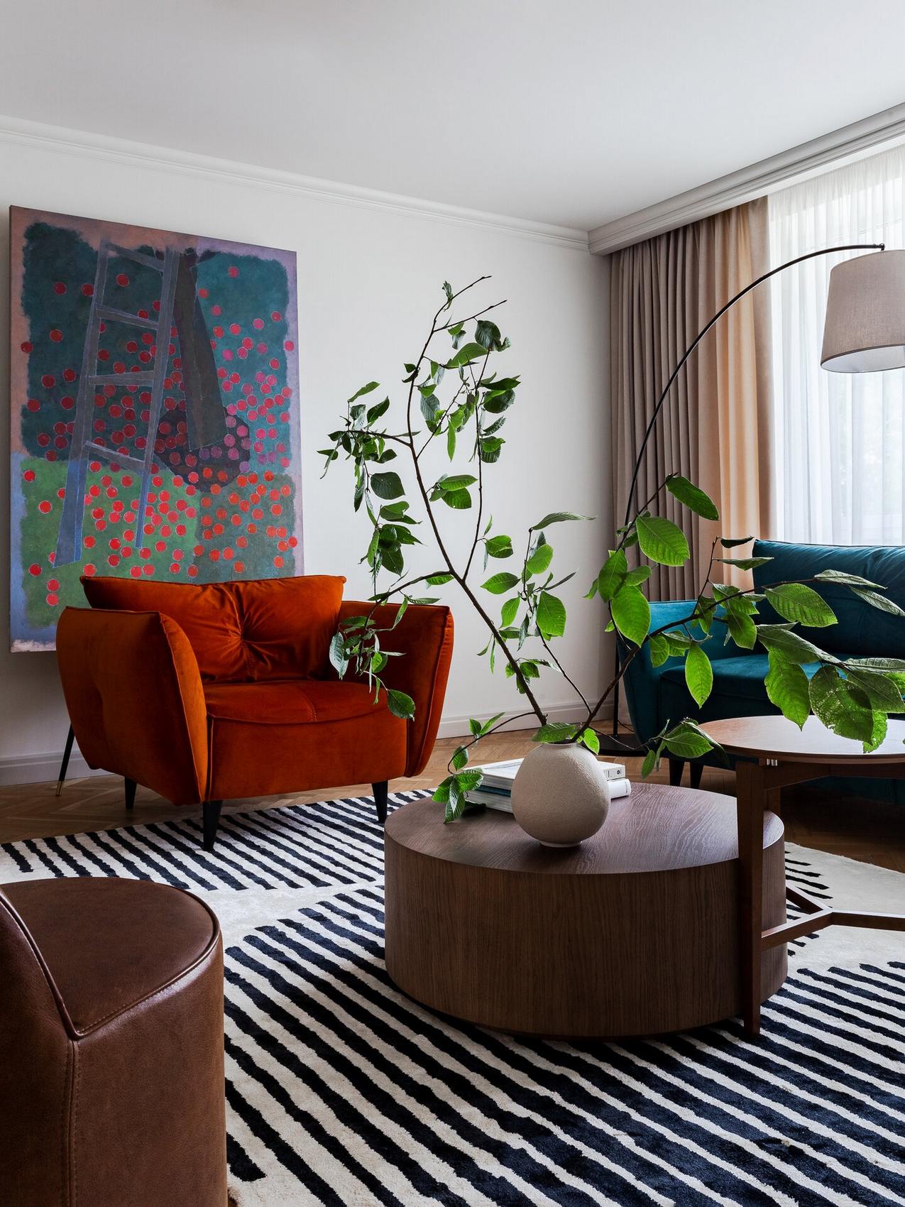 Bátran választott színeket a fiatal gyermekes család a háromszobás otthonában