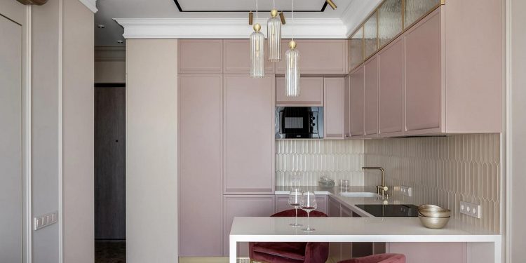 36 m2-es lakás elegáns, nőies, modern klasszikus stílusú enteriőrrel