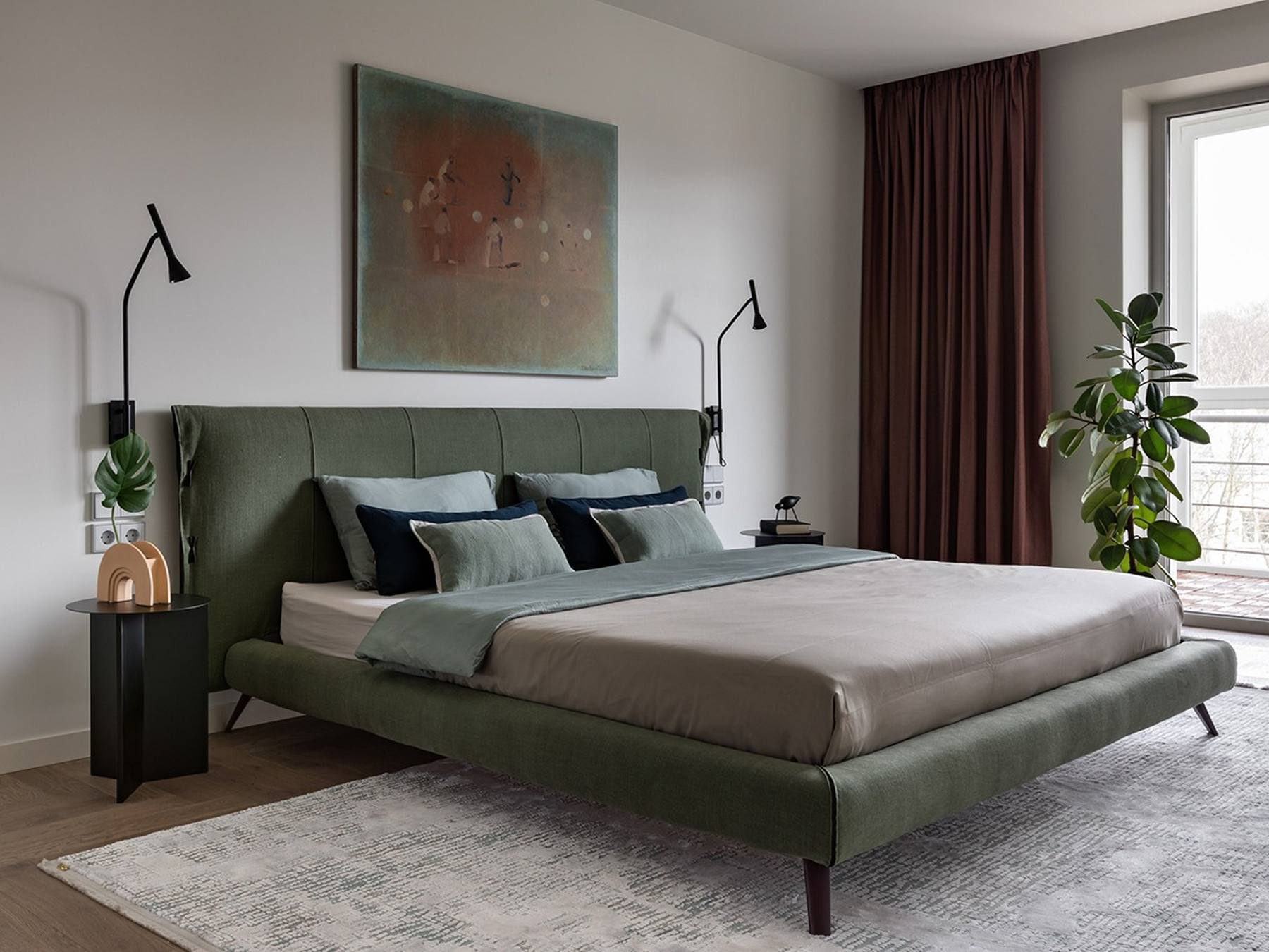 Az északi erdők színvilága egy tágas városi lakás barátságos tereiben Az északi erdők színvilága egy tágas városi lakás barátságos tereiben