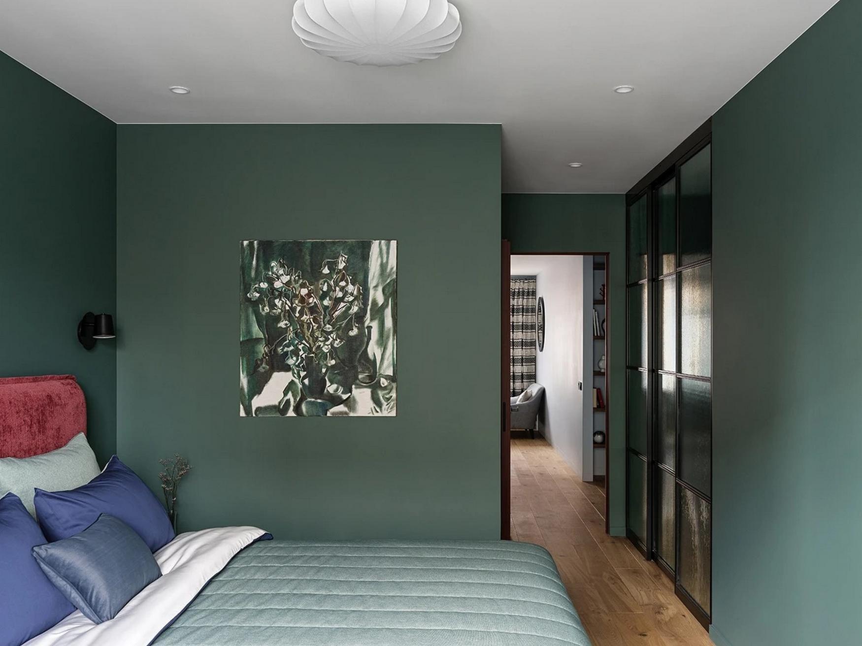 A férfias alapnak színekkel és érdekes formákkal adott érzelmi töltetet a lakberendező, 69 m²