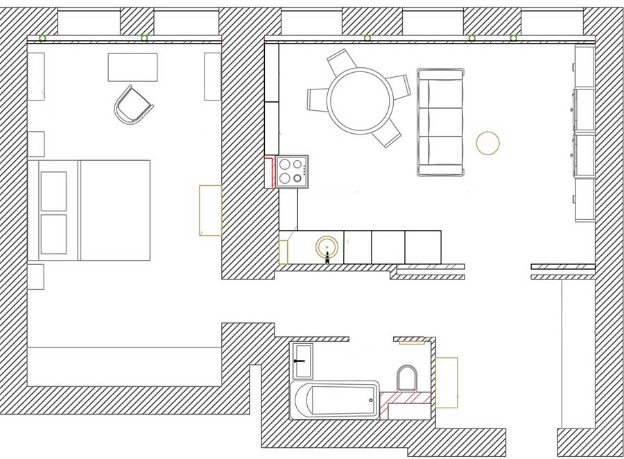 Fiatal doktornő otthona finom, tavaszt idéző enteriőrrel, 59 m2