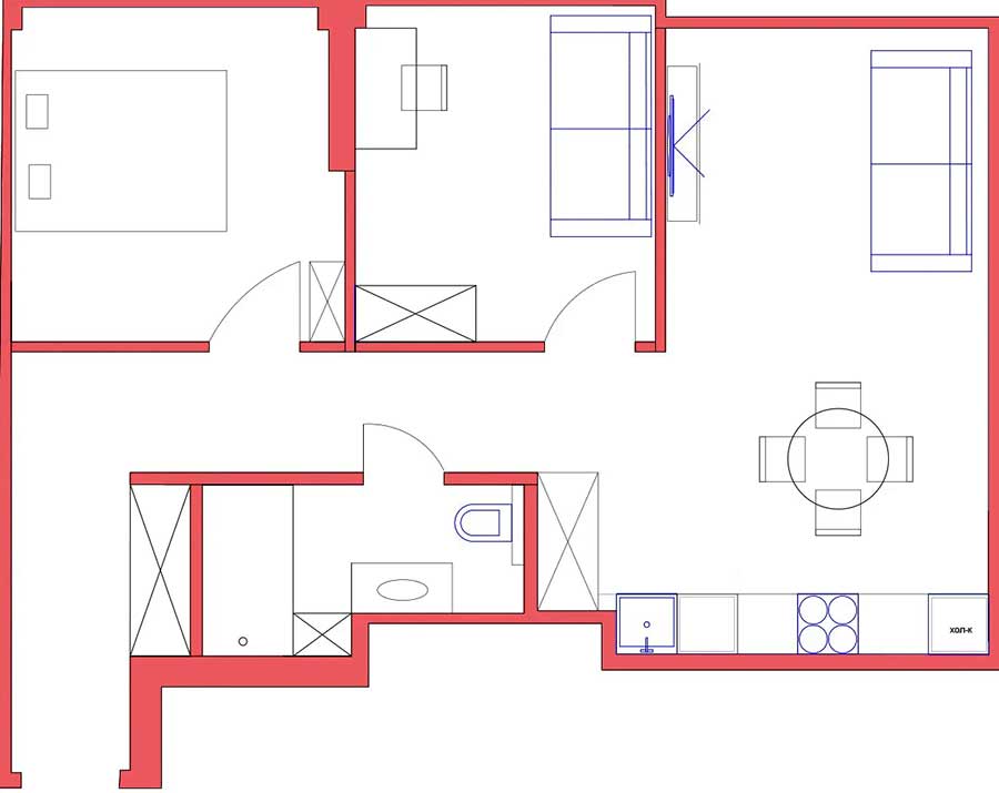 Finom púderes színek díszítik a fiatal pár új otthonát, 61m2-es lakás