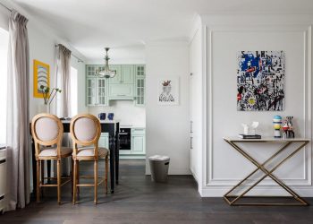 Garzonlakás egy hölgynek és kutyájának: könnyed, stílusos, eklektikus berendezés