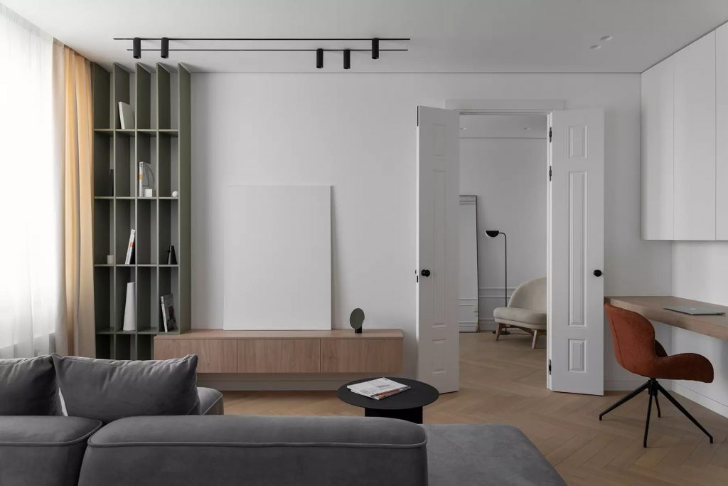 Klasszikus és minimalizmus harmonikus keveréke, 55m2-es lakás