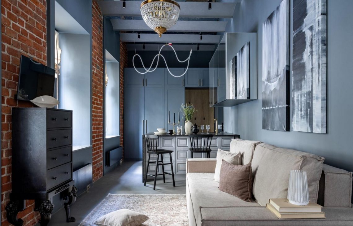 Látványos loft egy pici, 30 m²-es lakásban