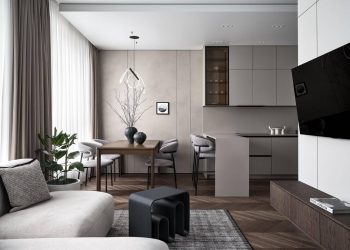 A fiatal gyermekes család modern minimalista stílusban rendezte be új, 79 m²-es lakását