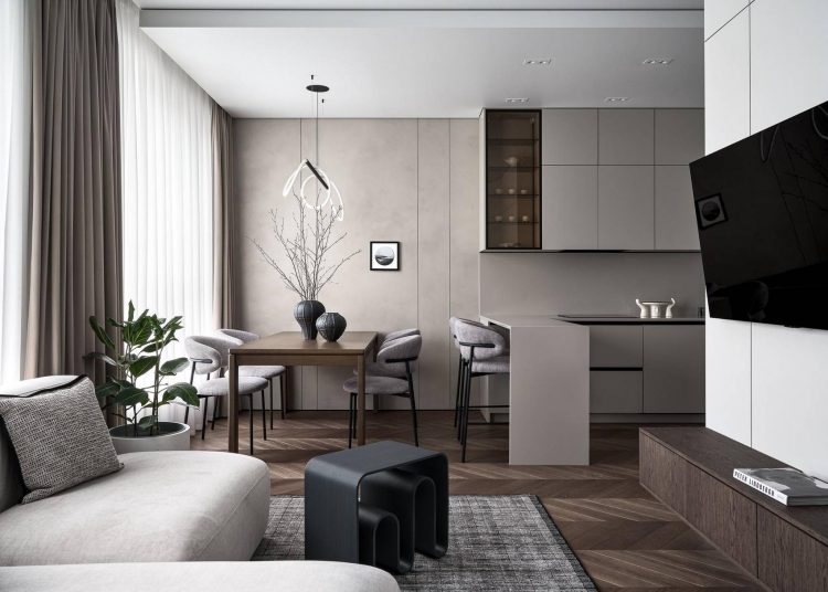 A fiatal gyermekes család modern minimalista stílusban rendezte be új, 79 m²-es lakását