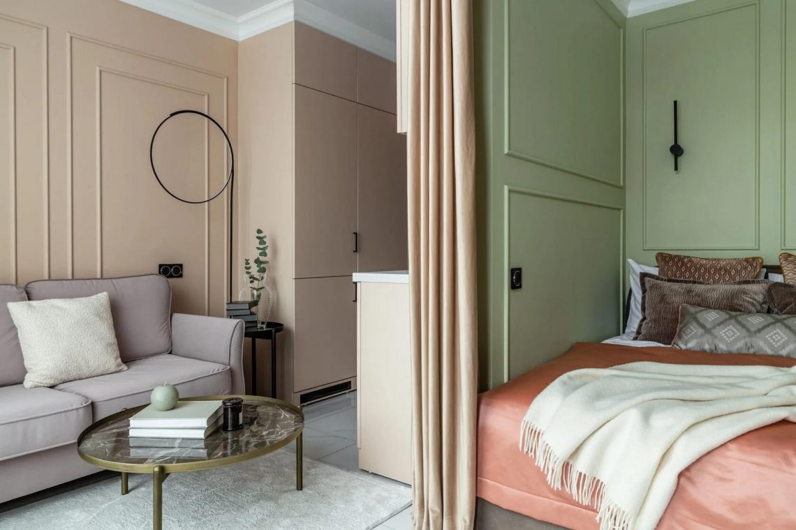 Pisztáciás latte: Ínyenc megoldások egy 23 m2-es garzonlakásban