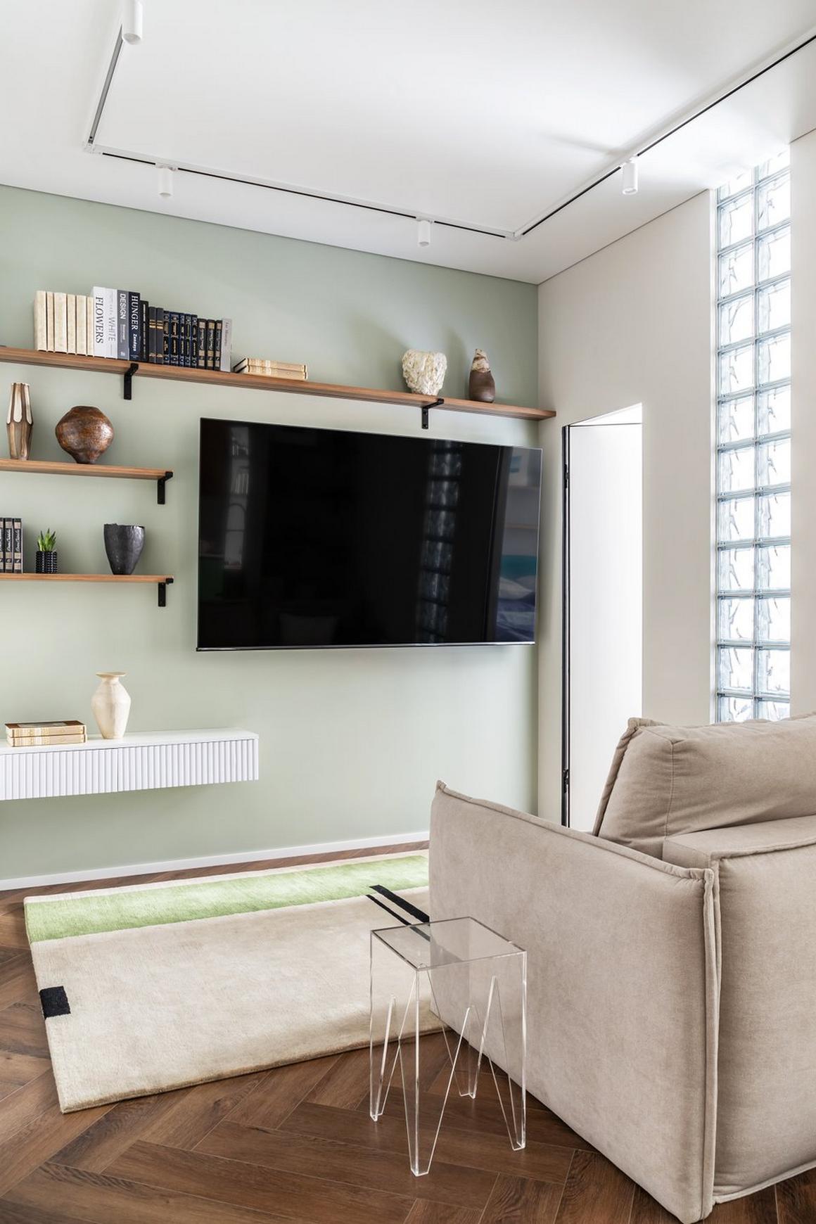 Élhetőbb elosztással újították fel a fiatal nő egyszobás lakását, 40m2 Élhetőbb elosztással újították fel a fiatal nő egyszobás lakását, 40m2