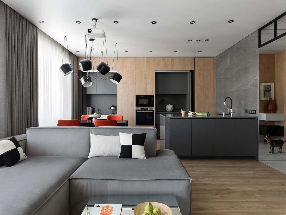 A sokoldalú szürke szín, természetes fa és minimalizmus kombinációja