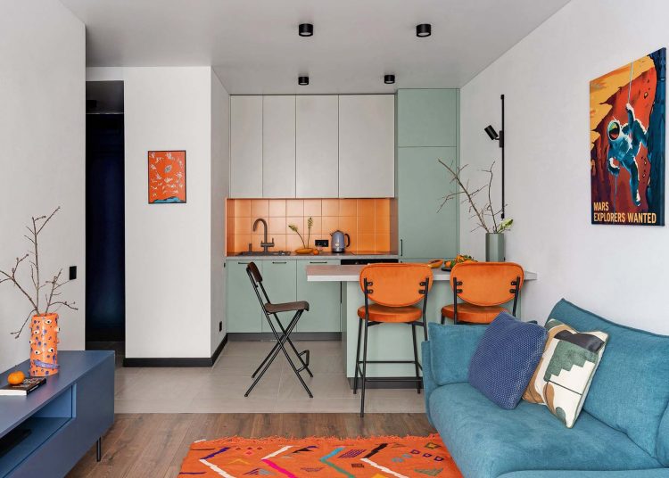 Férfi új lakása, amelyből a színek sem hiányoznak: személyre szabott 40m2-es lakótér