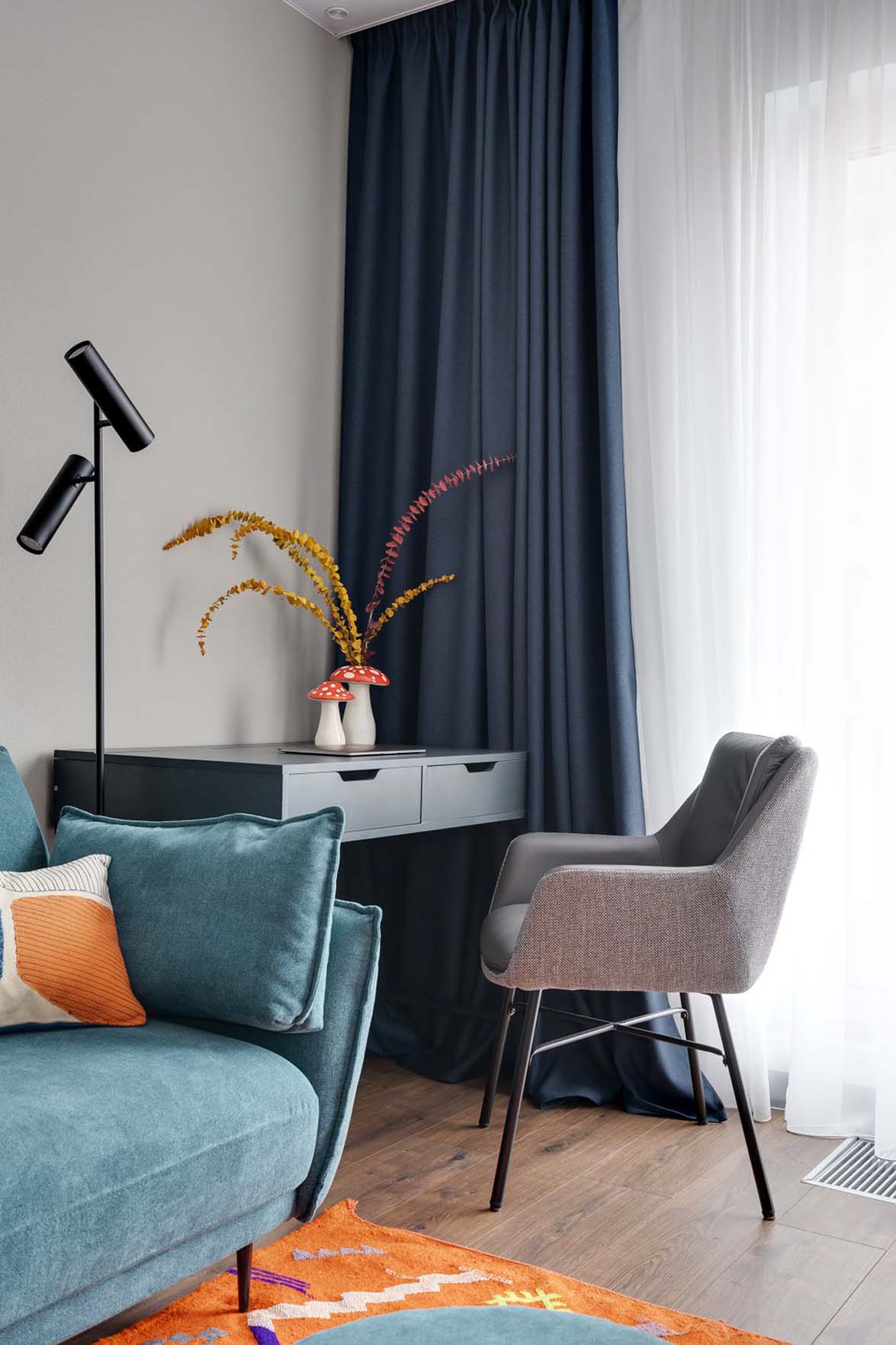 Férfi új lakása, amelyből a színek sem hiányoznak: személyre szabott 40m2-es lakótér