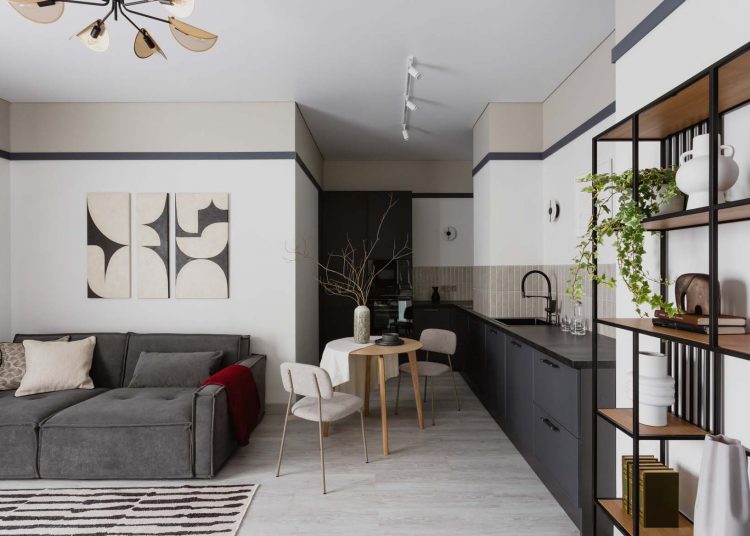 Férfiasan elegáns berendezés cappuccino árnyalatokkal