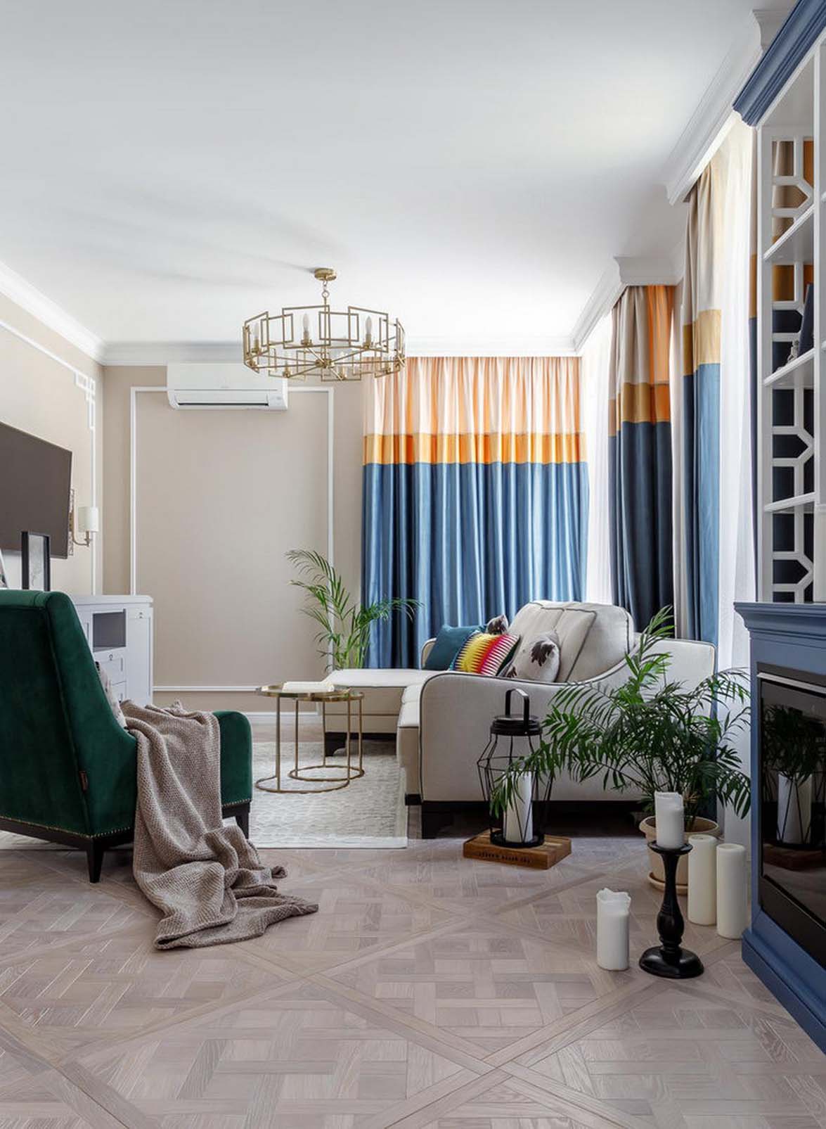 Idős édesanyja lakását rendezte be a férfi: keleti motívumok, életteli enteriőr 66m2-en