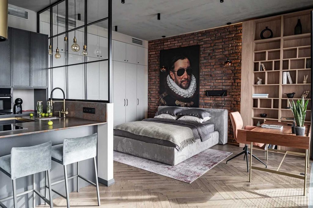 Karakteres loft stílus klasszikus és retro stílusjegyekkel