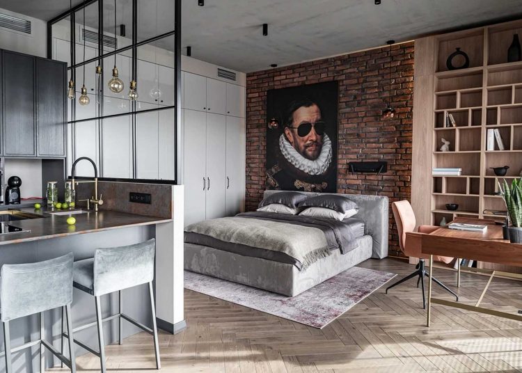 Karakteres loft stílus klasszikus és retro stílusjegyekkel