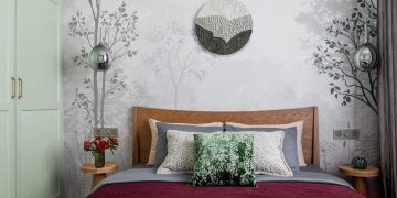 Meggyvörös és mentazöld: élettel teli berendezés 37 m2-en