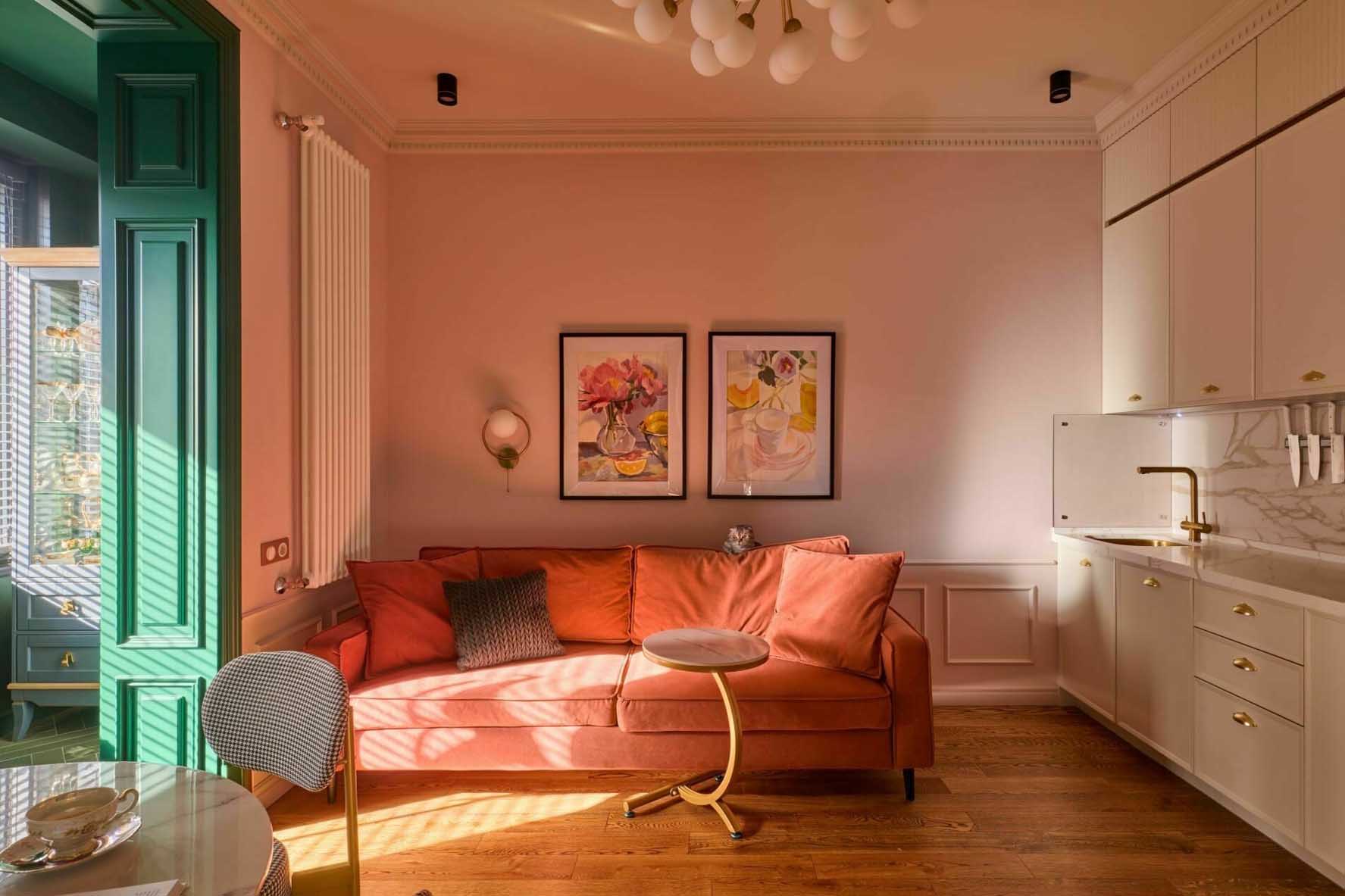 Nincsenek fehér falak - fiatal nő 46 m2-es otthona életteli enteriőrrel Nincsenek fehér falak - fiatal nő 46 m2-es otthona életteli enteriőrrel