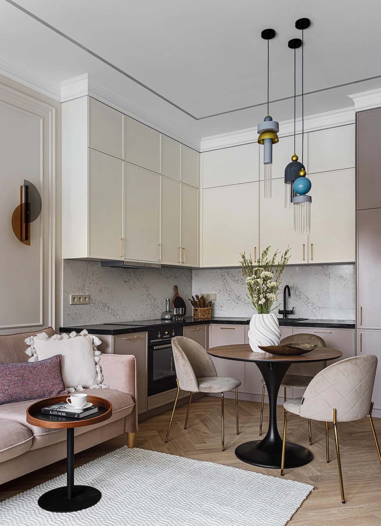 A nyugalom szigete: Kortárs elegancia és funkcionalitás fiatal nő 49 m2-es lakásában