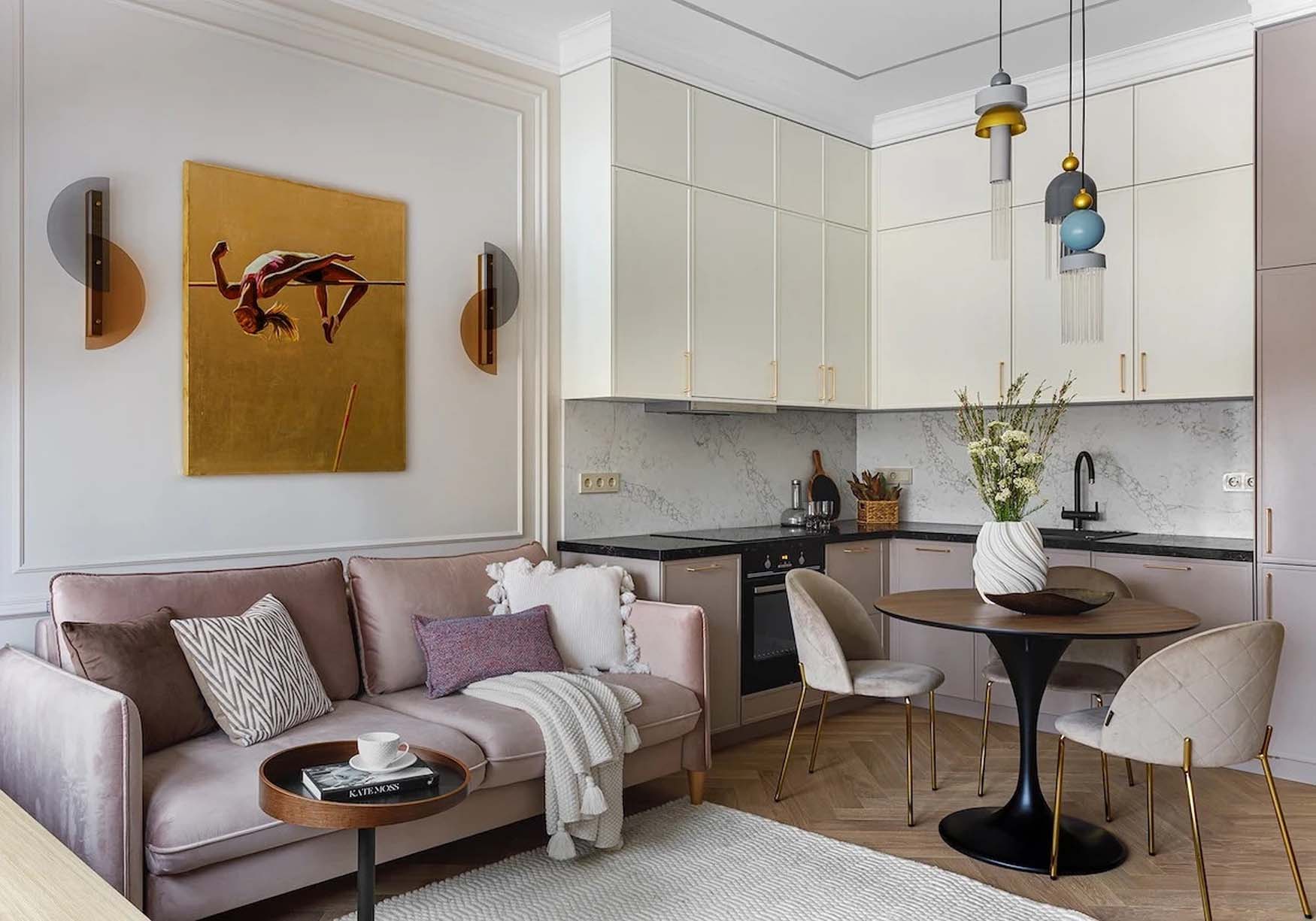 A nyugalom szigete: Kortárs elegancia és funkcionalitás fiatal nő 49 m2-es lakásában