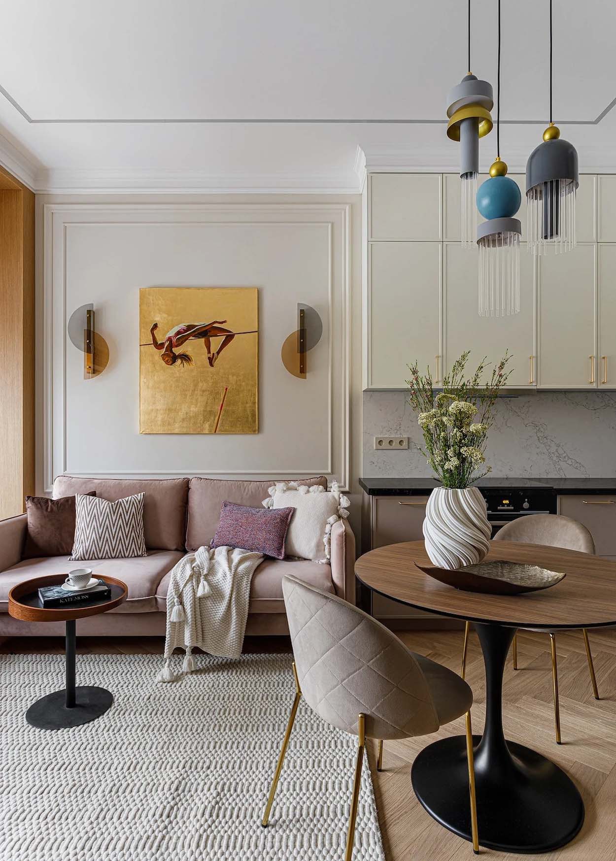 A nyugalom szigete: Kortárs elegancia és funkcionalitás fiatal nő 49 m2-es lakásában