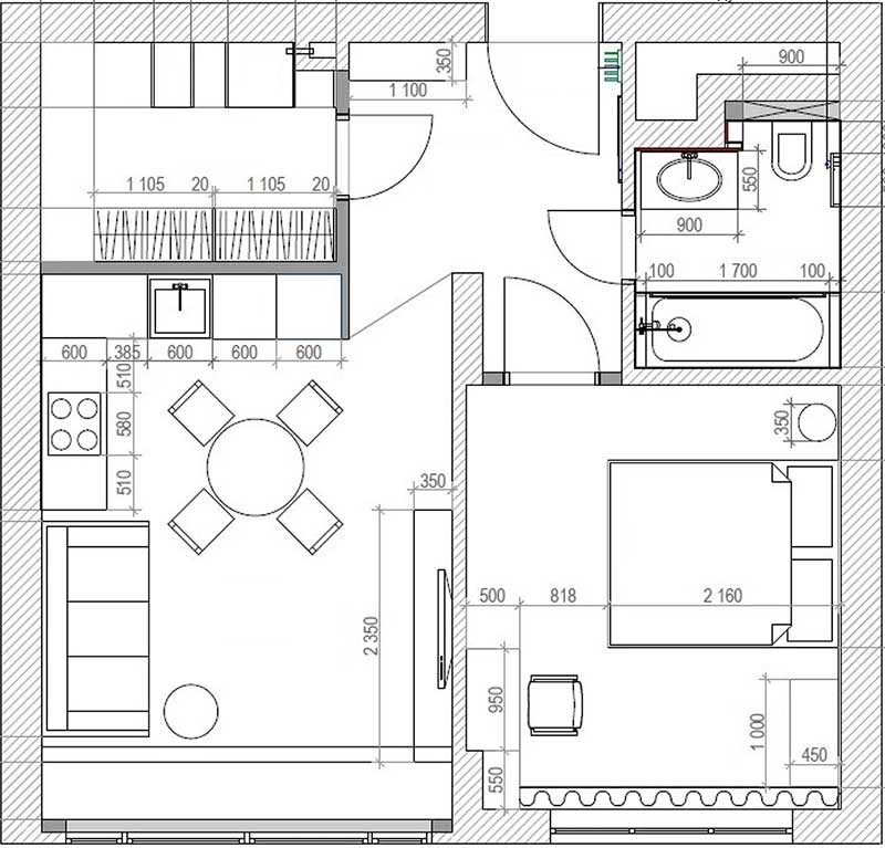 A nyugalom szigete: Kortárs elegancia és funkcionalitás fiatal nő 49 m2-es lakásában