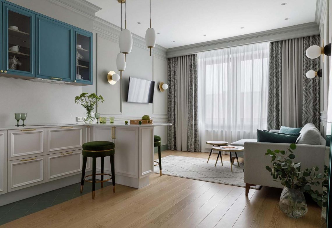 A semleges alapszínekkel is szép, de a hozzáadott színekkel varázslatos lett a lakás