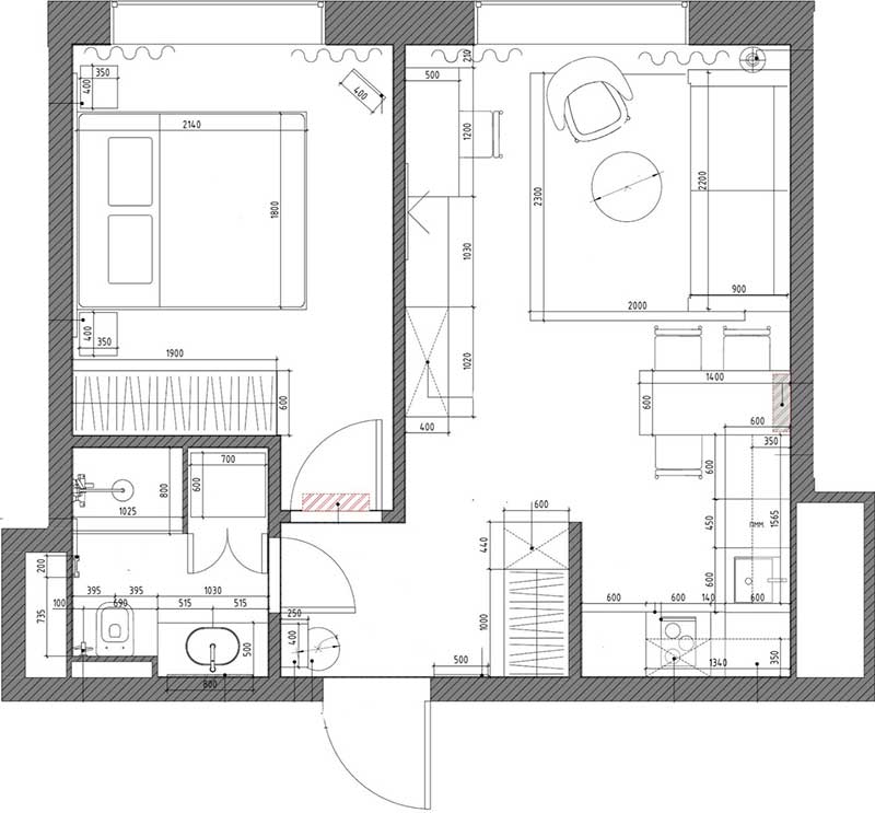 Tágas hatás 39m2-en: nyugodt tejeskávé, csokoládé és zöld színek Tágas hatás 39m2-en: nyugodt tejeskávé, csokoládé és zöld színek