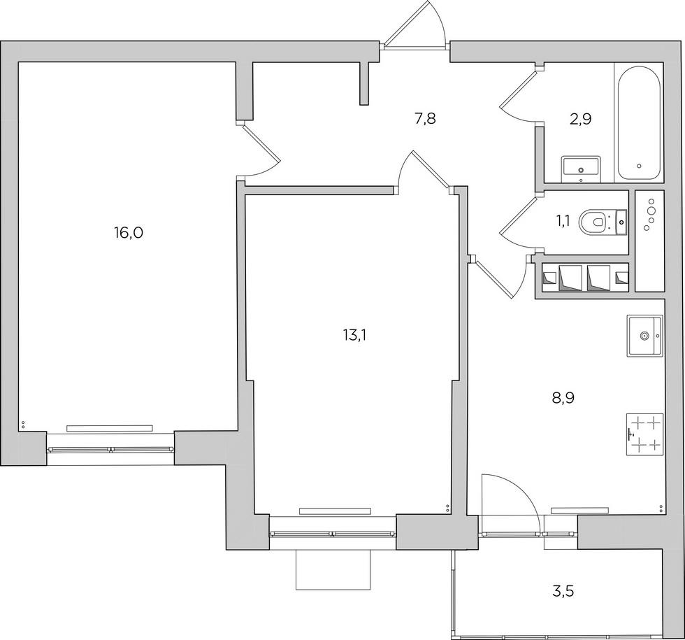 Édesanyja lakását rendezte be a férfi: türkizkék, sok fa, tavaszi hangulat 53 m²-en