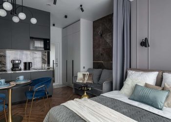 Egy lakosztály hangulatával rendezték be a kiadásra szánt kis lakást