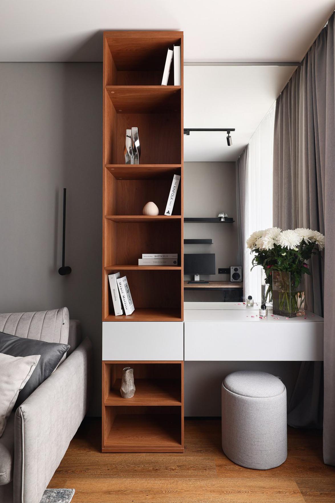 Modern, minimalizmusba hajló berendezés, monokróm enteriőr Modern, minimalizmusba hajló berendezés, monokróm enteriőr