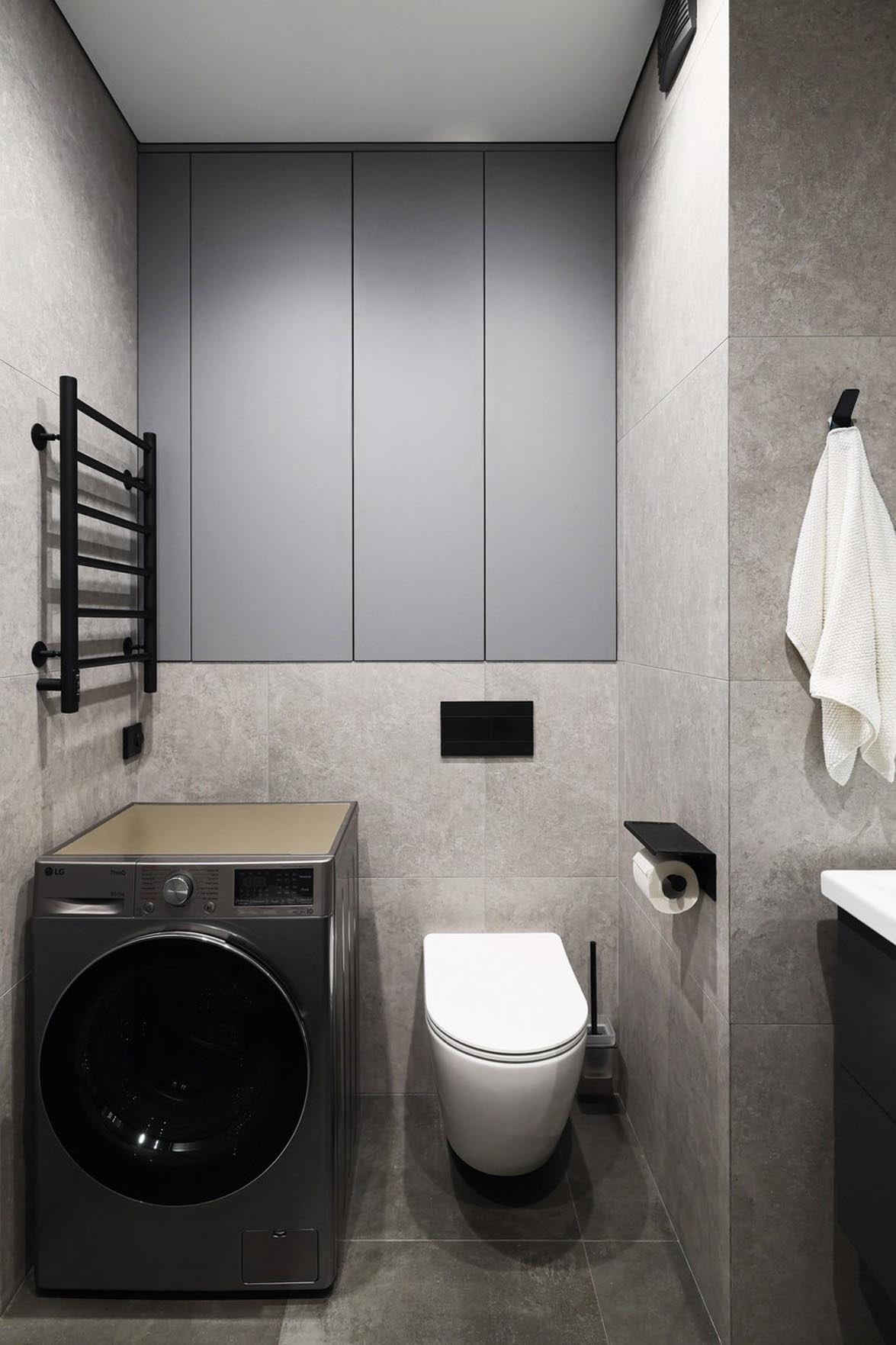 Modern, minimalizmusba hajló berendezés, monokróm enteriőr Modern, minimalizmusba hajló berendezés, monokróm enteriőr