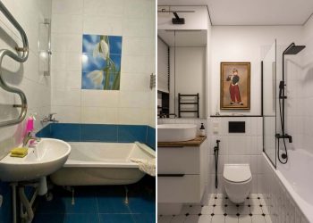 Elavult fürdőszoba és WC átalakítása kényelmes, modern térré