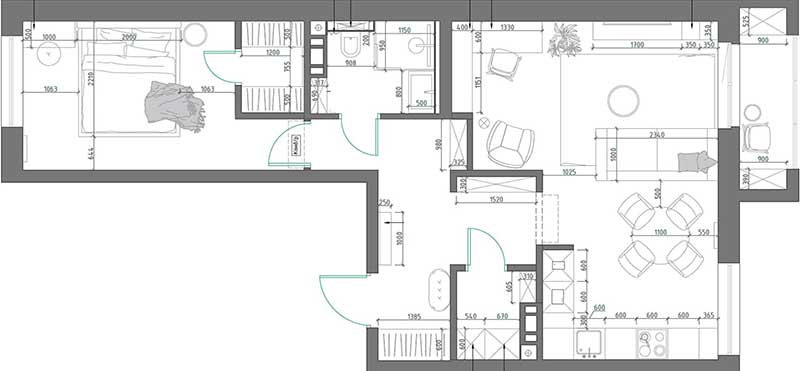 Fehér, fa, mentazöld, tejeskávé és kék: fiatal nő finoman eklektikus lakása Fehér, fa, mentazöld, tejeskávé és kék: fiatal nő finoman eklektikus lakása