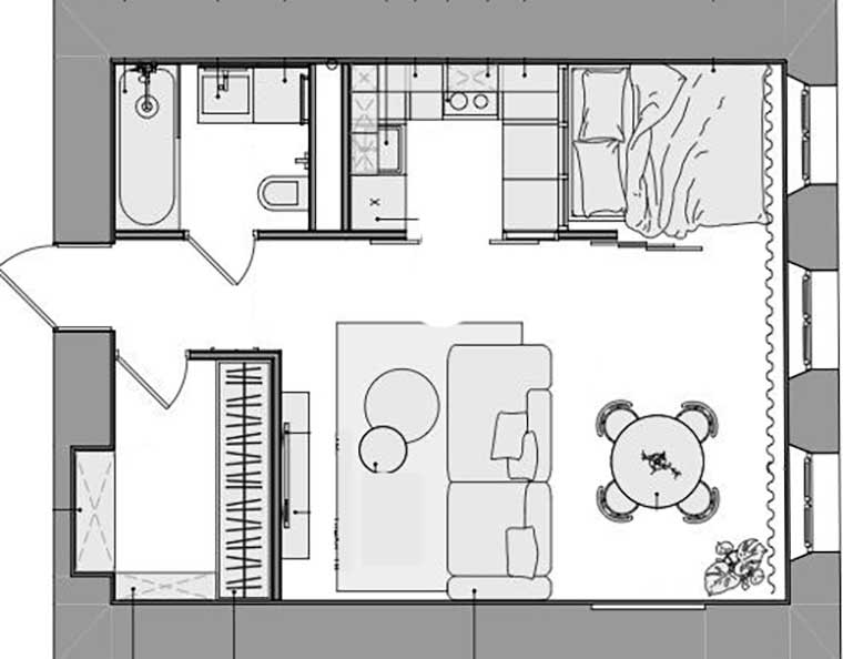 Gyönyörű mennyezetet találtak a lakásban: így emelték ki a szépségét