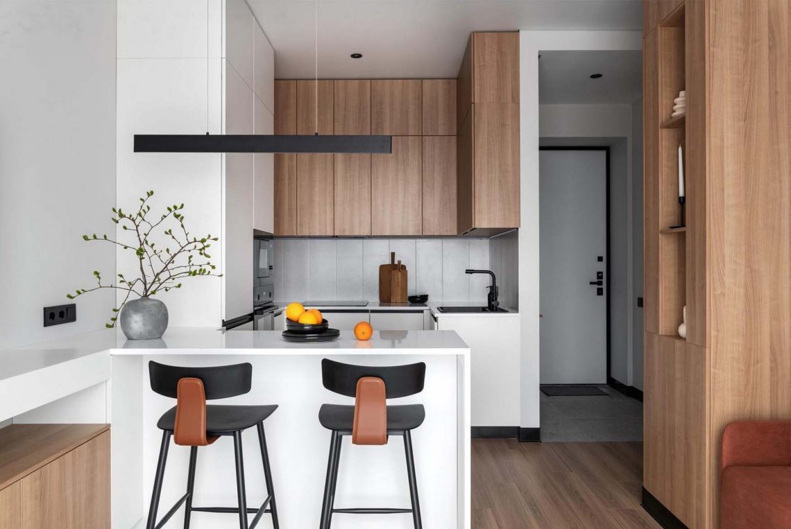 Ideális berendezés kis lakáshoz modern stílusban