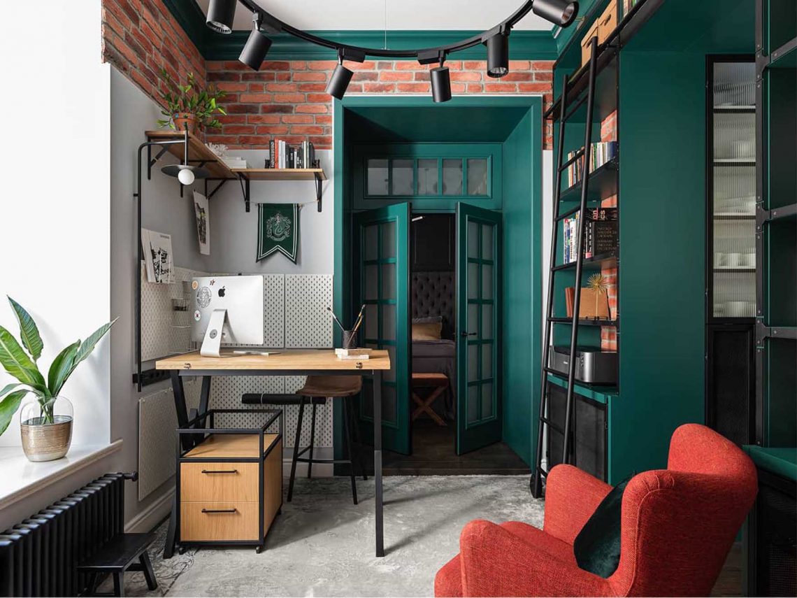 Kreatív otthoni munkához kialakított hangulatos, 41m2-es lakás