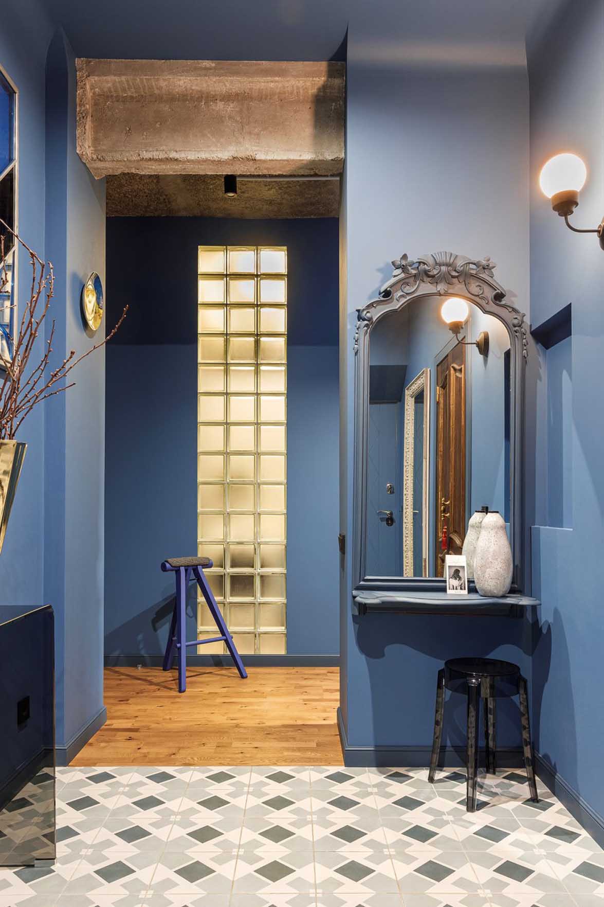 Beton, üvegtégla, nagy belmagasság és érdekes alaprajz 60m2-en Beton, üvegtégla, nagy belmagasság és érdekes alaprajz 60m2-en