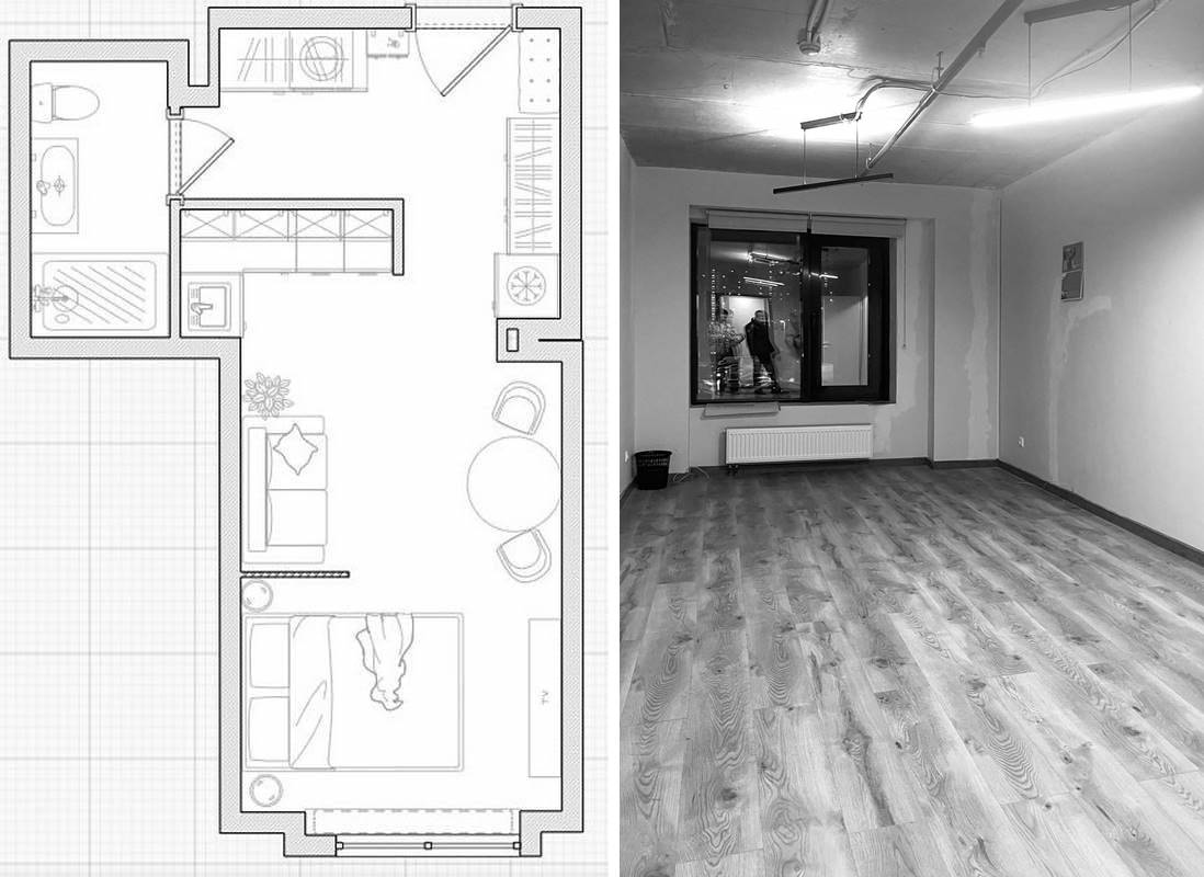 27 m2-es lakás: maximális funkcionalitás és átgondolt elrendezés 27 m2-es lakás: maximális funkcionalitás és átgondolt elrendezés