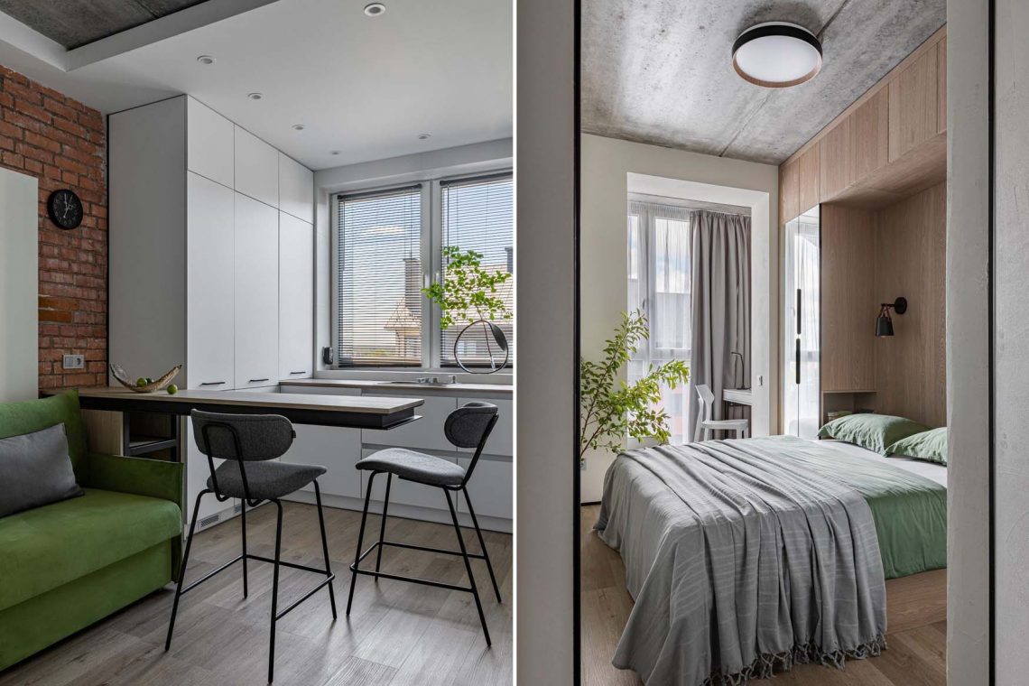 Modern ipari stílusban újította fel a házaspár a 30 m2-es lakást