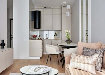 Modern, otthonos minimalizmus 42 m2-es lakásban