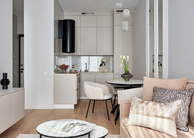 Modern, otthonos minimalizmus 42 m2-es lakásban