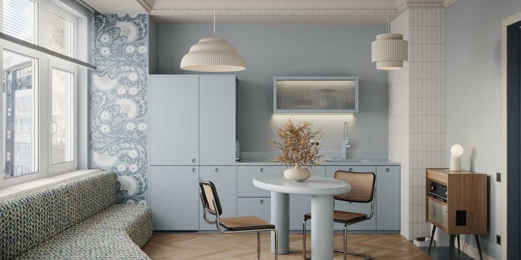 Nagymamától örökölt tárgyak is helyet kaptak a 40 m2-es lakásban