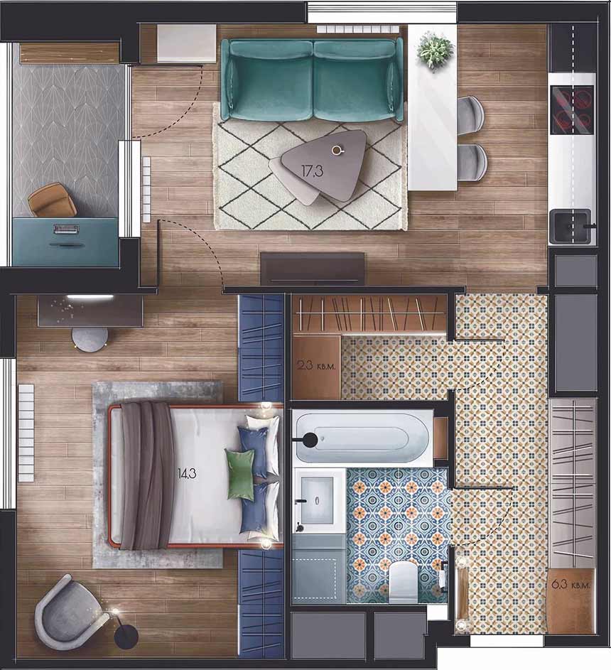 Nem akart színek nélkül berendezett otthont a pár: így újult meg a 48 m2 Nem akart színek nélkül berendezett otthont a pár: így újult meg a 48 m2