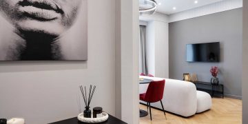 Üzletasszony modern lakása szokatlan konyha kialakítással, 45 m2