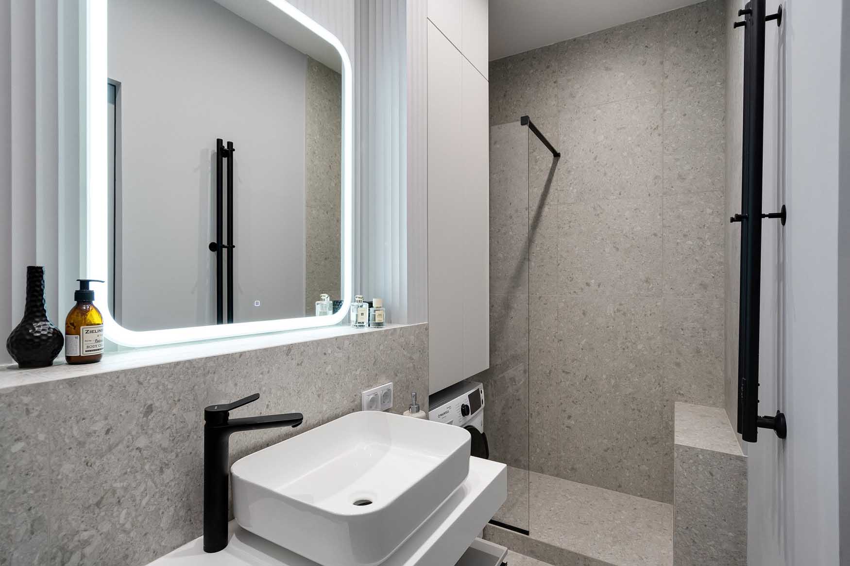 Üzletasszony modern lakása szokatlan konyha kialakítással, 45 m2 Üzletasszony modern lakása szokatlan konyha kialakítással, 45 m2