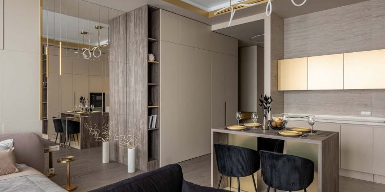 A visszafogott luxus koncepciójával rendezték be a kis lakást