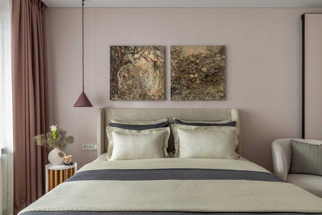 Hálószoba szín: Púderes Rózsaszín és Mályva