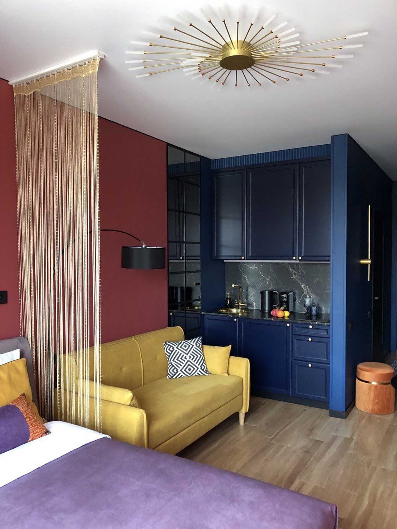 21 m2-es garzon átalakulása betondobozból színes kis otthonná 21 m2-es garzon átalakulása betondobozból színes kis otthonná