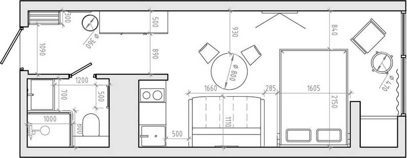21 m2-es garzon átalakulása betondobozból színes kis otthonná 21 m2-es garzon átalakulása betondobozból színes kis otthonná